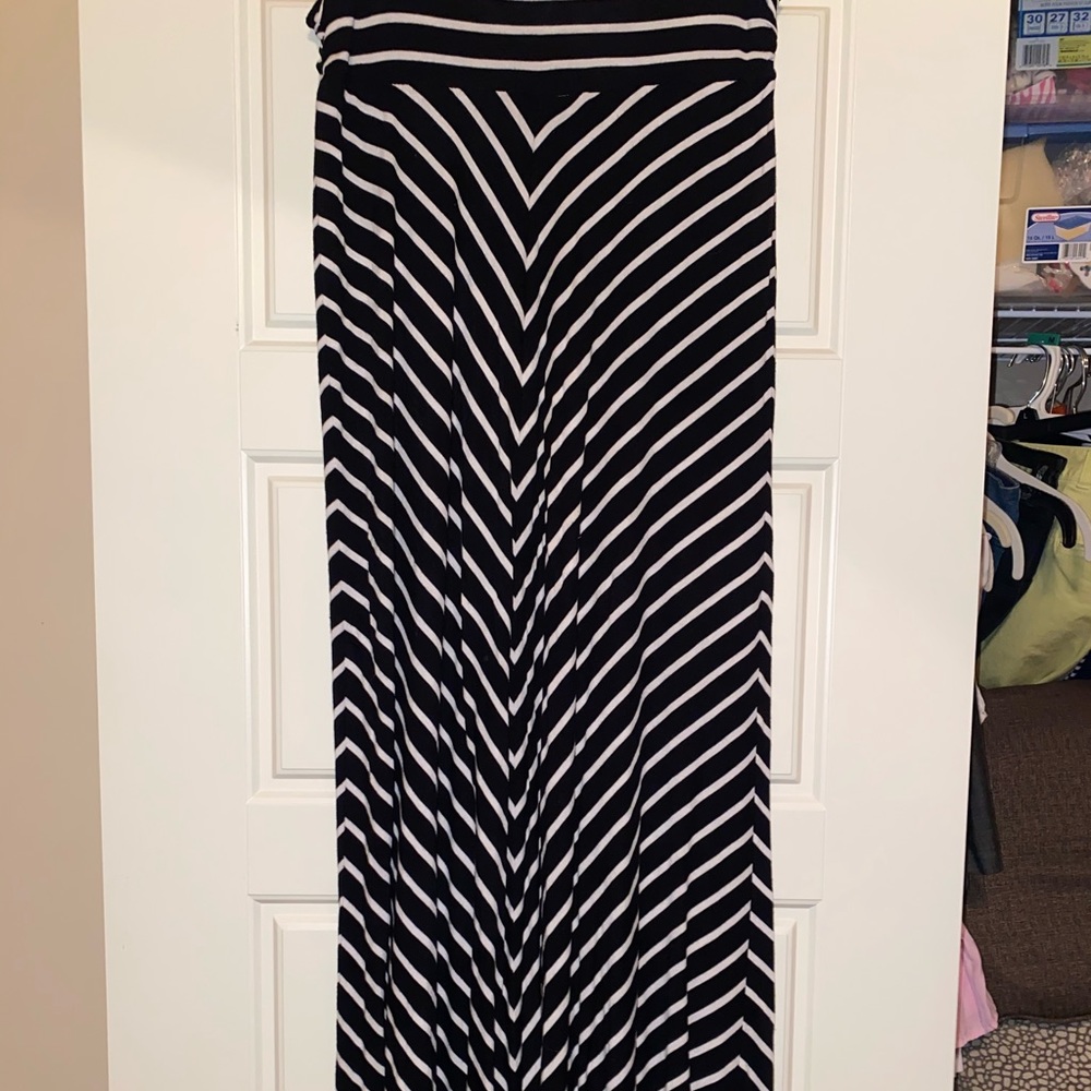 Striped maxi skirt